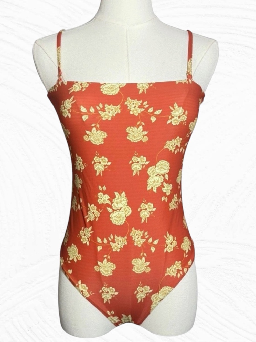 NWT Rove May Floral Red/S Heidi One Piece Swimsuit Size Small
